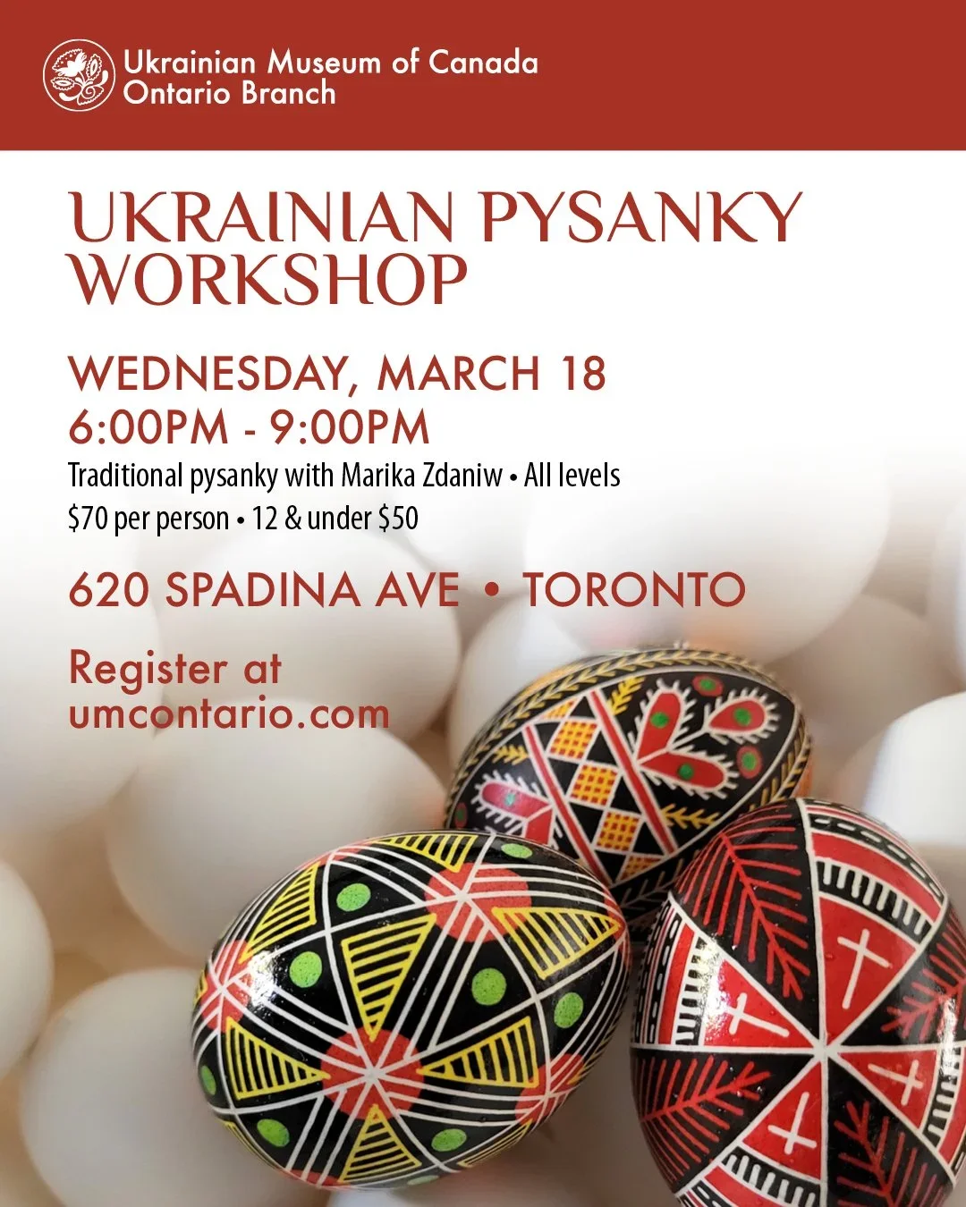 Traditional Ukrainian Pysanky Workshop with Marika Zdaniw