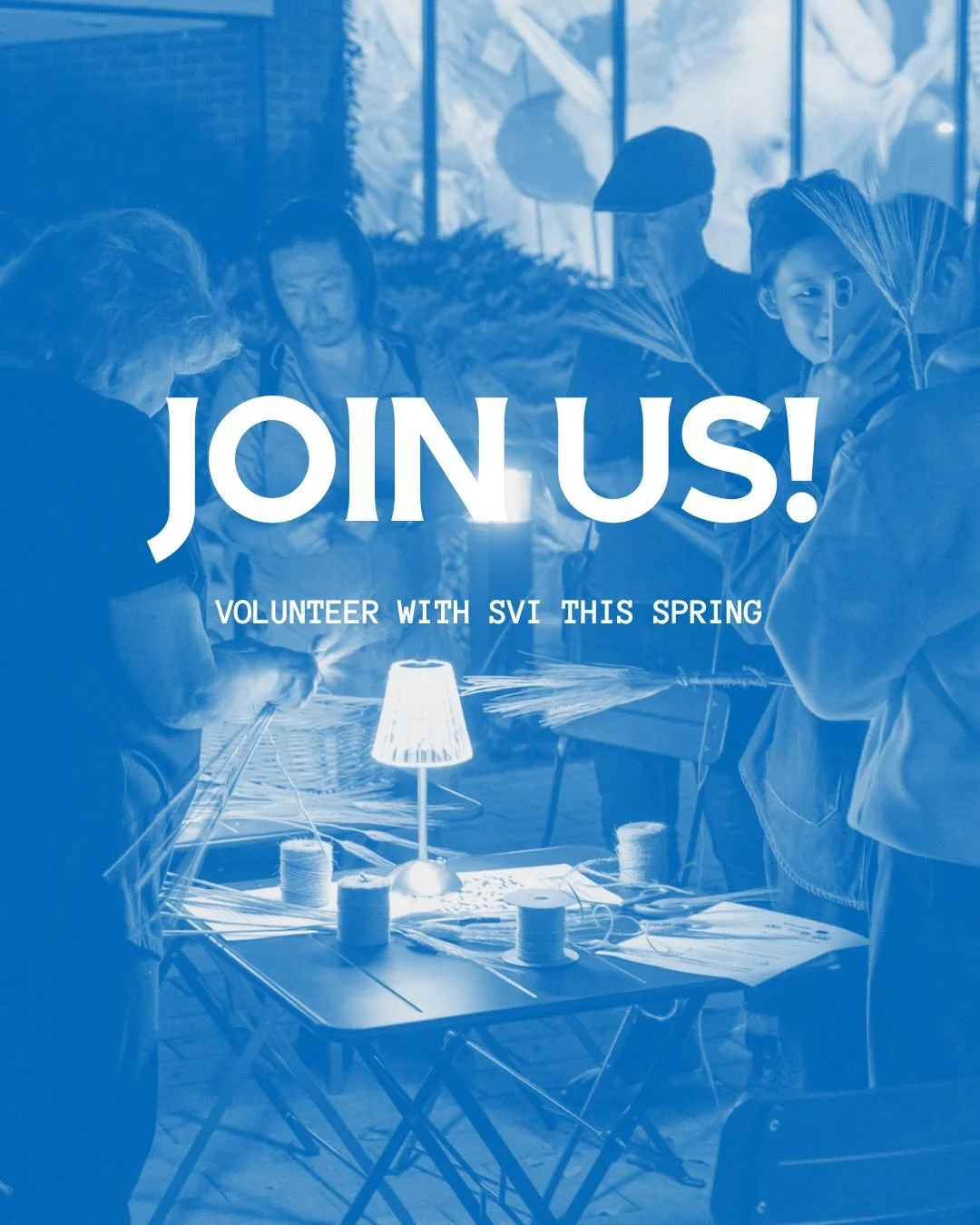 ✨ VOLUNTEER WITH SVI THIS SPRING

We have a big season ahead and we&rsquo;re building the team to make it happen.

- Spring Market (May 2&ndash;3)
- INSTITUT Opening (May 2)
- Events &amp; Programming

PLUS: We&rsquo;re hiring a Volunteer Coordinator