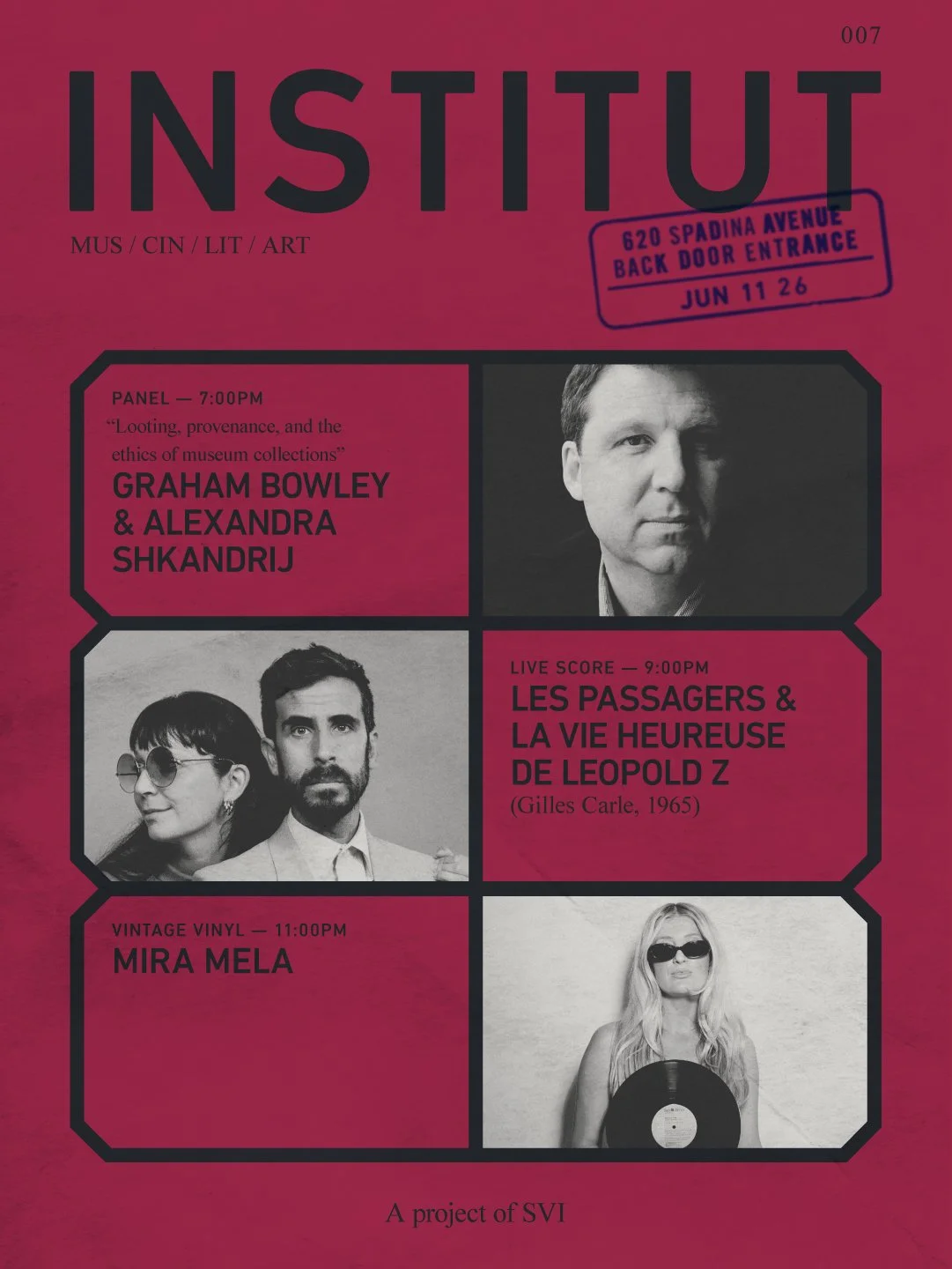 INSTITUT 007 | Graham Bowley x Alexandra Shkandrij, Les Passagers x La Vie Heureuse de Léopold Z, Mira Méla