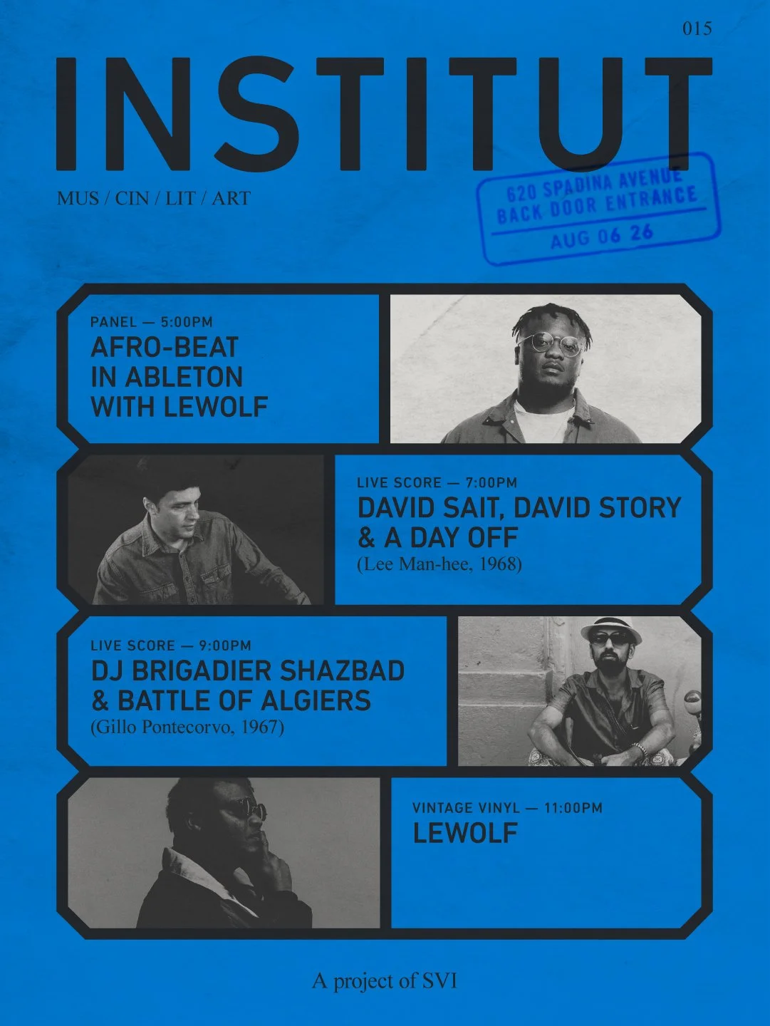 INSTITUT 015 | LeWolf x DJ BRIGADIER SHAZBAD  x DAVID SAIT x A DAY OFF 