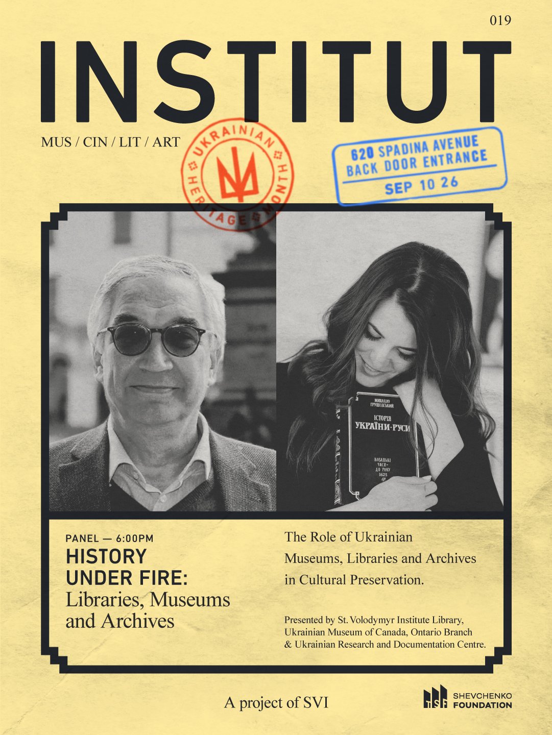 HISTORY UNDER FIRE: Libraries, Museums and Archives