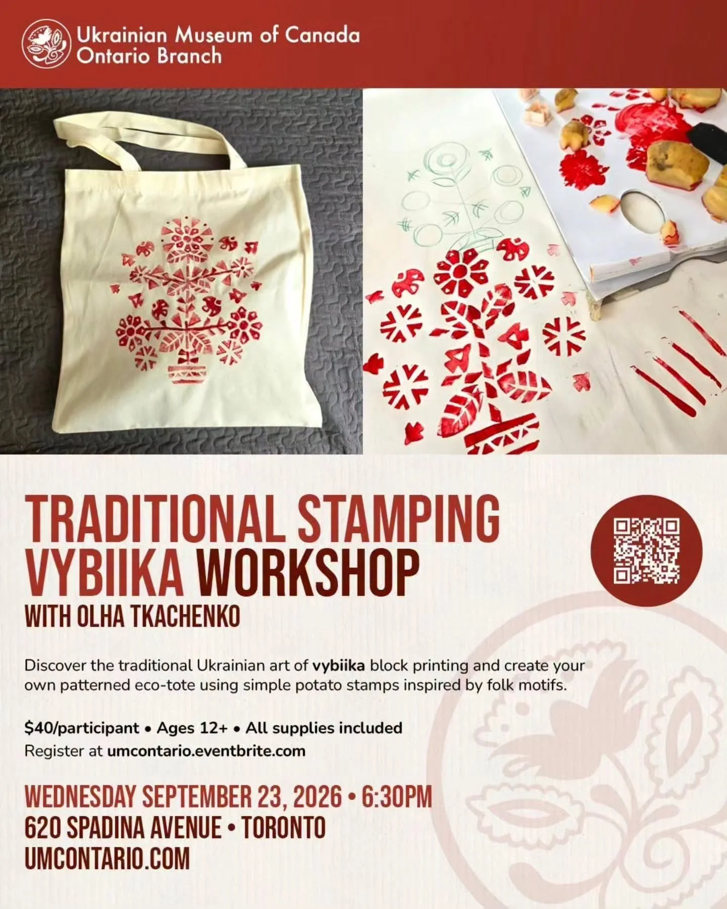 TRADITIONAL STAMPING VYBIIKA Workshop with Olha Tkachenko