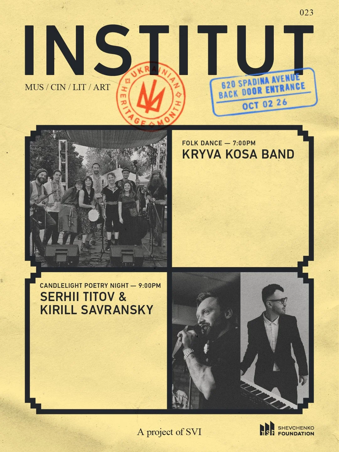 INSTITUT 023 | Kryva Kosa | Candlelight Poetry Night – SERHII TITOV &amp; KIRILL SAVRANSKY