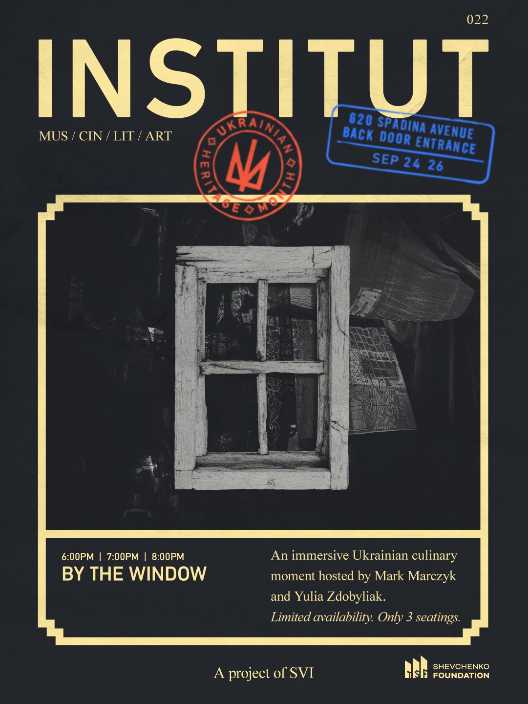 INSTITUT 022: КОЛО ВІКОН | BY THE WINDOW