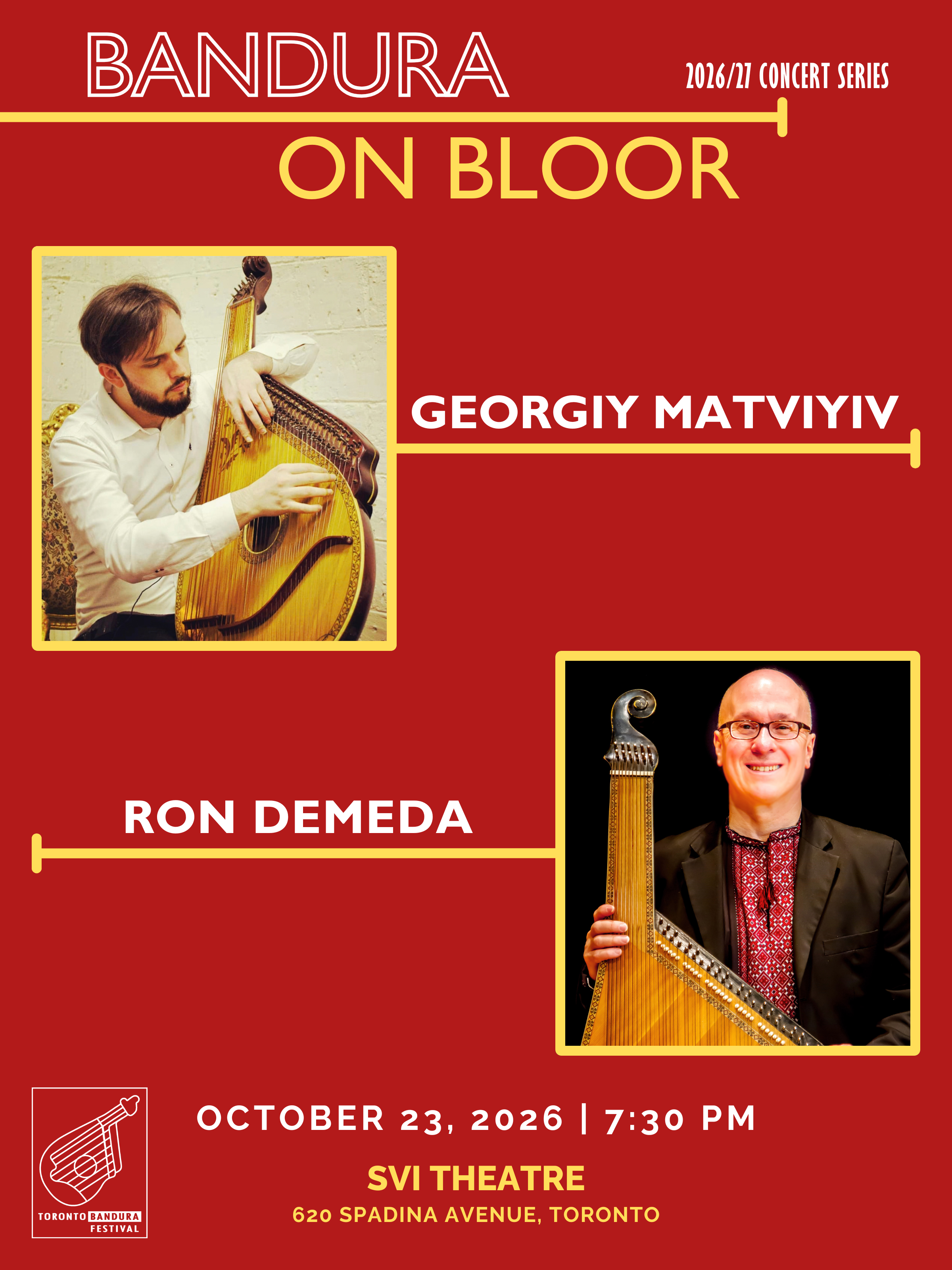 Bandura on Bloor 2026/27 Concert Series