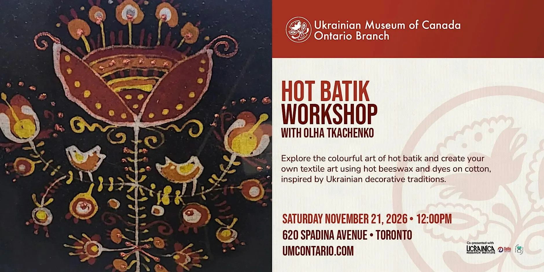 Hot Batik workshop with Olha Tkachenko 