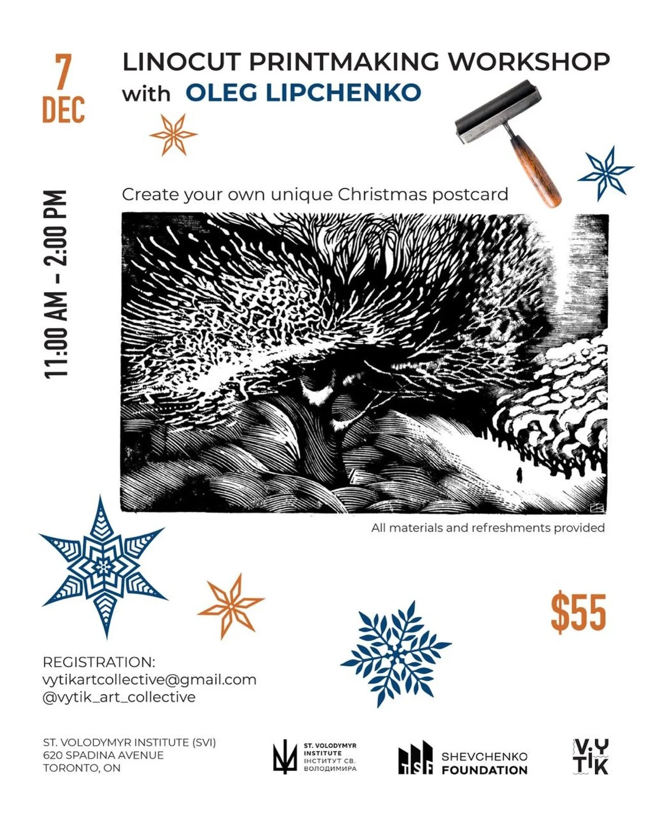 Linocut Printmaking Workshop with Oleg Lipchenko 
