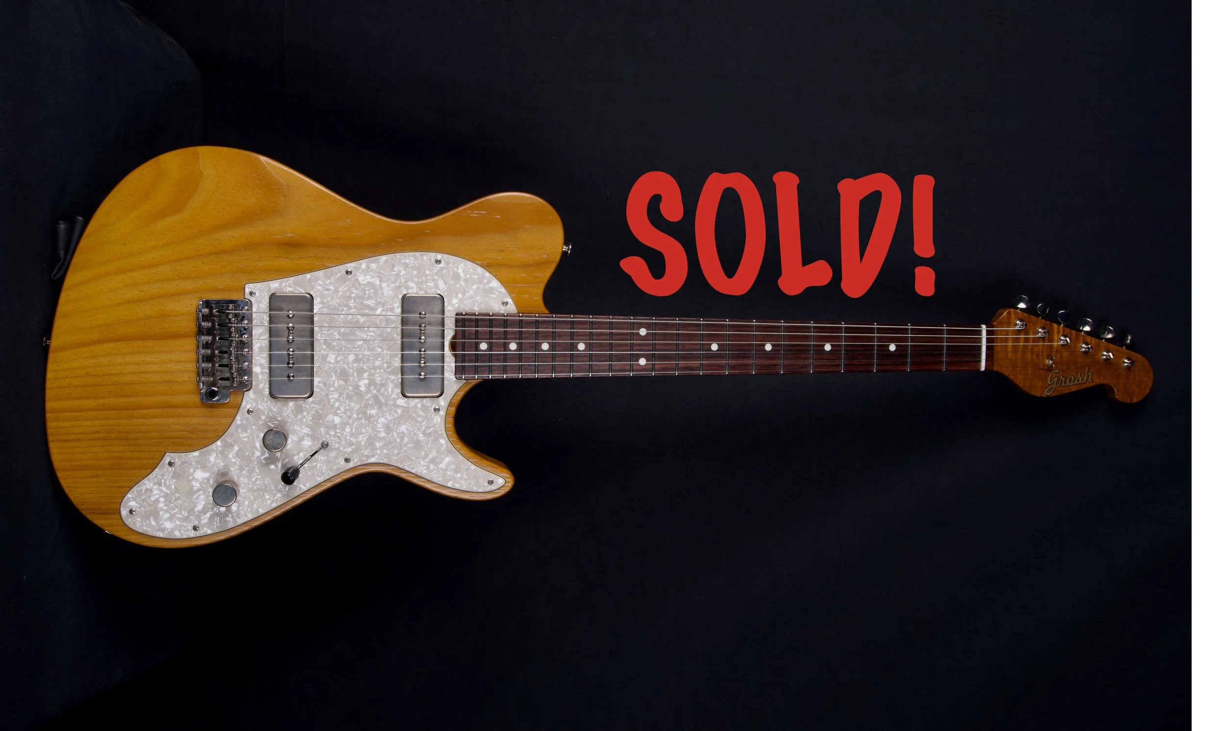 Grosh DeltaJet SC guitar in Amber
