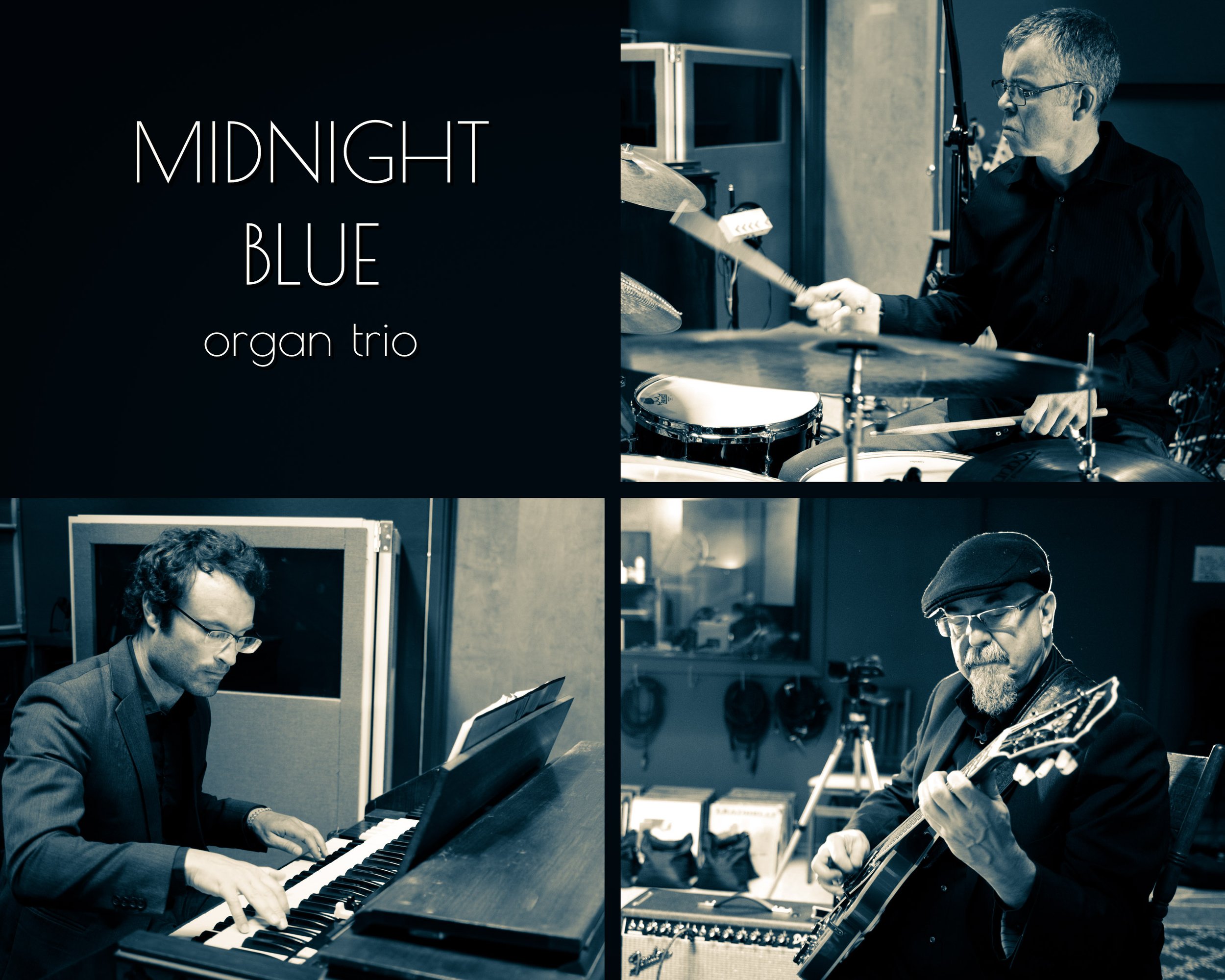 Midnight blue organ trio