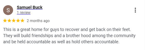 Google review Azul House sober living The Woodlands TX