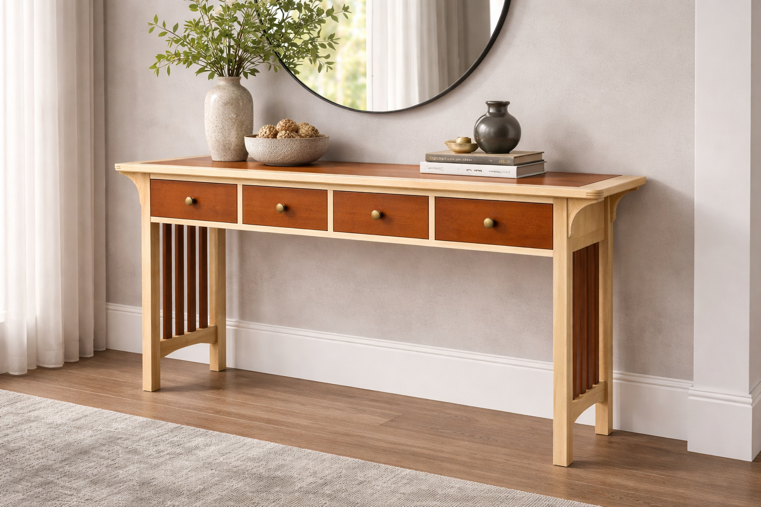 Hard Maple Hall Table