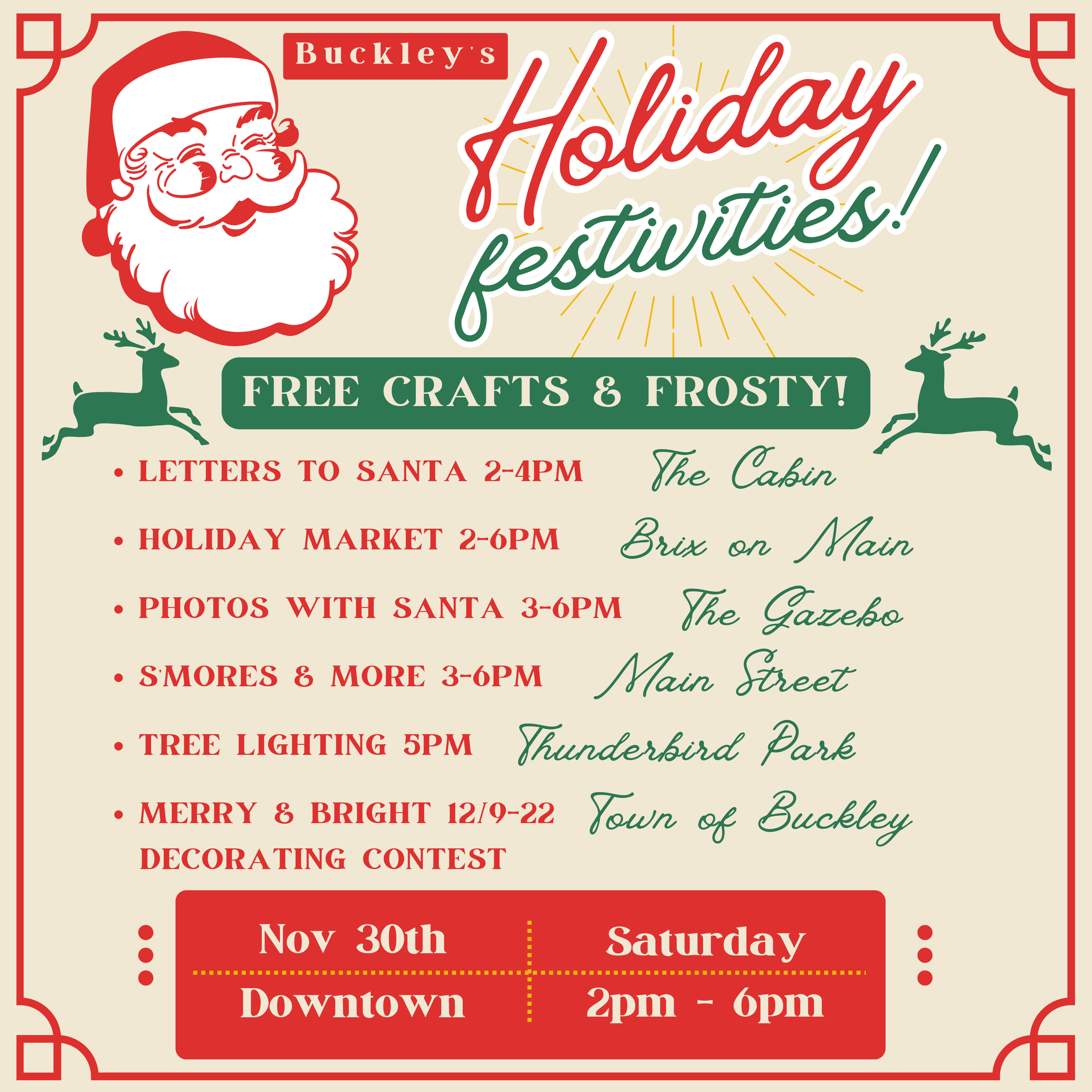 Buckley Christmas Tree Lighting and Market