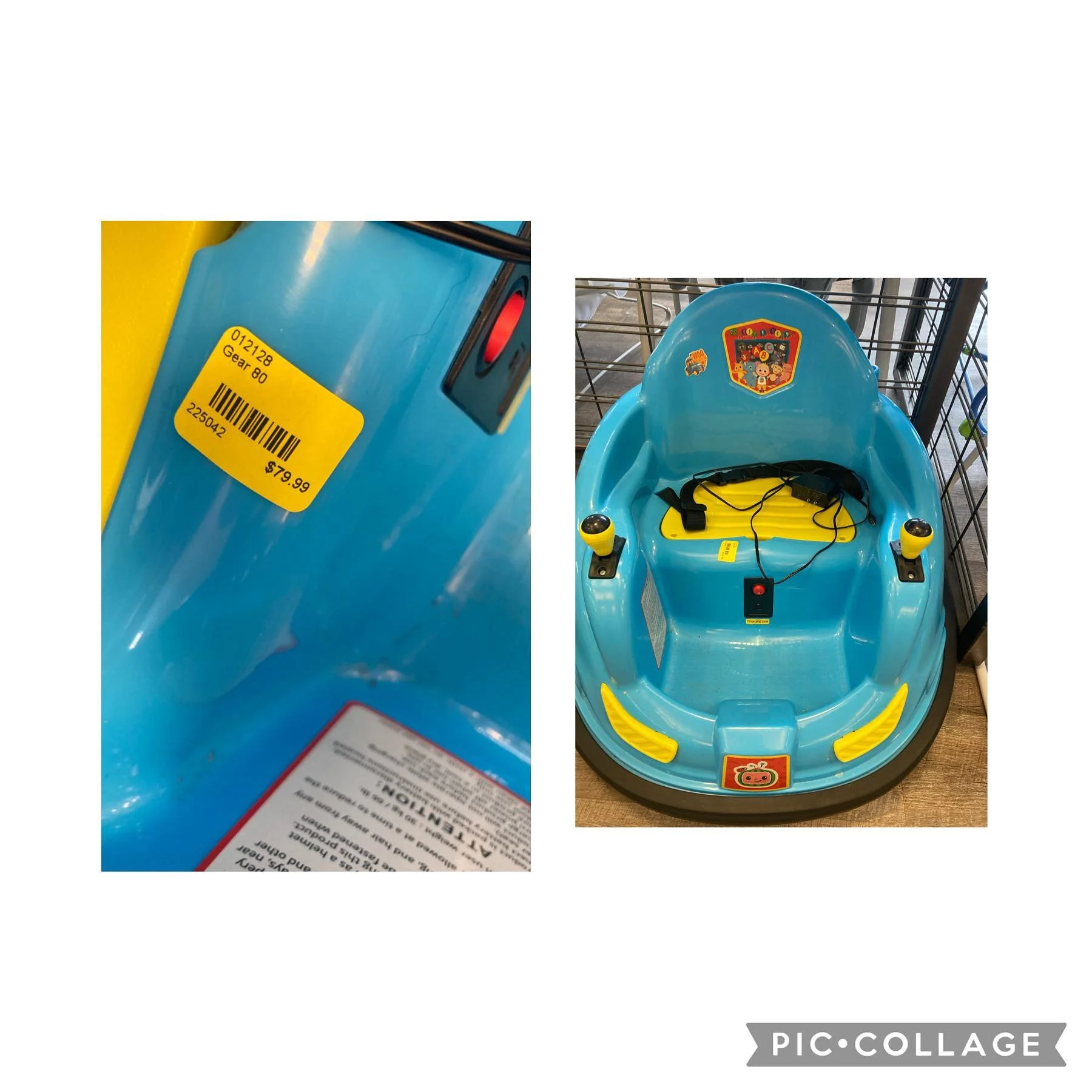 We just got this awesome CoCoMelon bumper car in! It&rsquo;s been tested and kid approved 💛