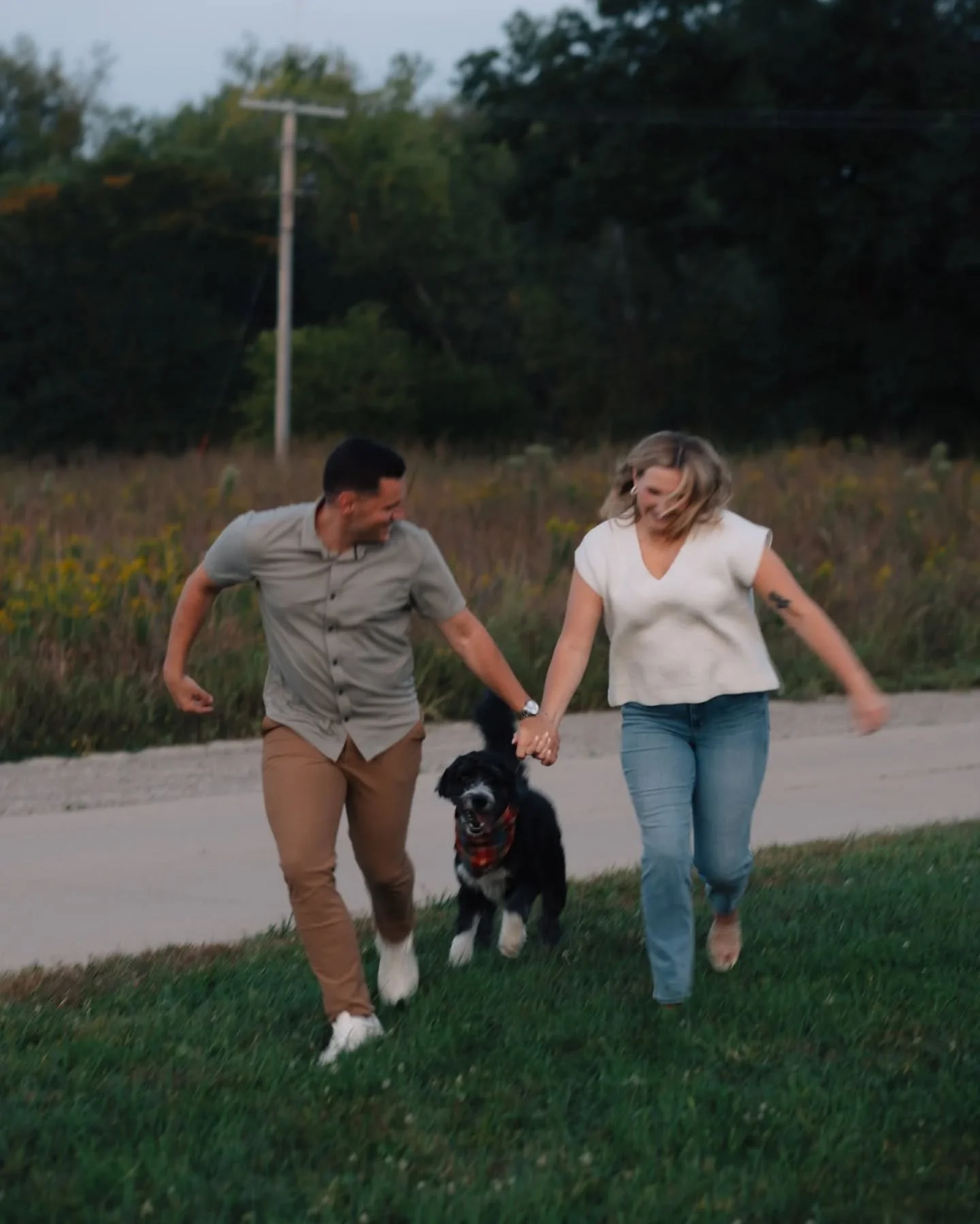 engagement shoot sneak peek | molly + alyx 

a beautiful evening for milkshakes, smooches in the street, and capturing molly and alyx's love story 🤍 

despite the unseasonably warm temperatures and being feasts for mosquitoes, these two were so much