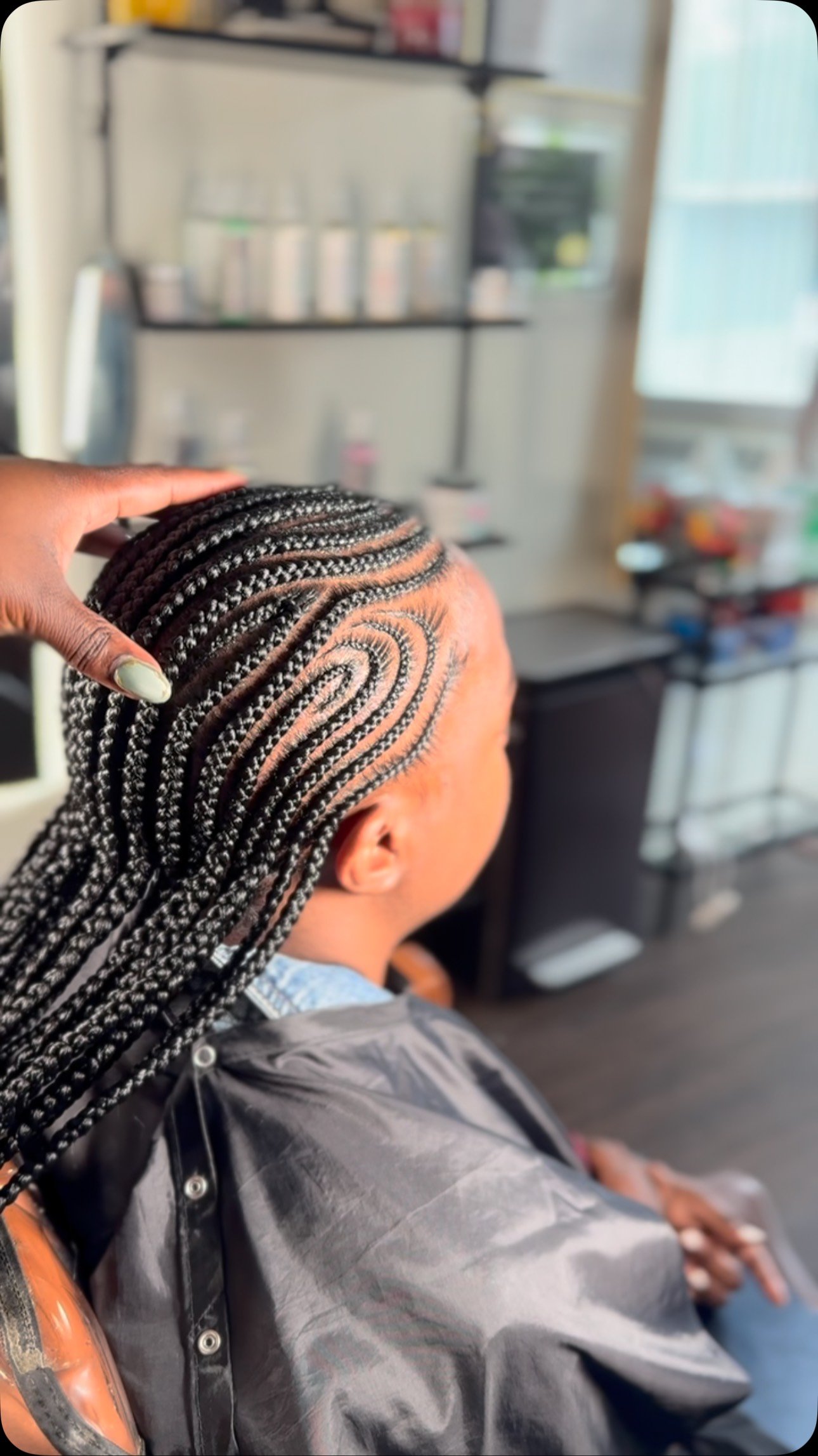 Small Designer Feed In Braids