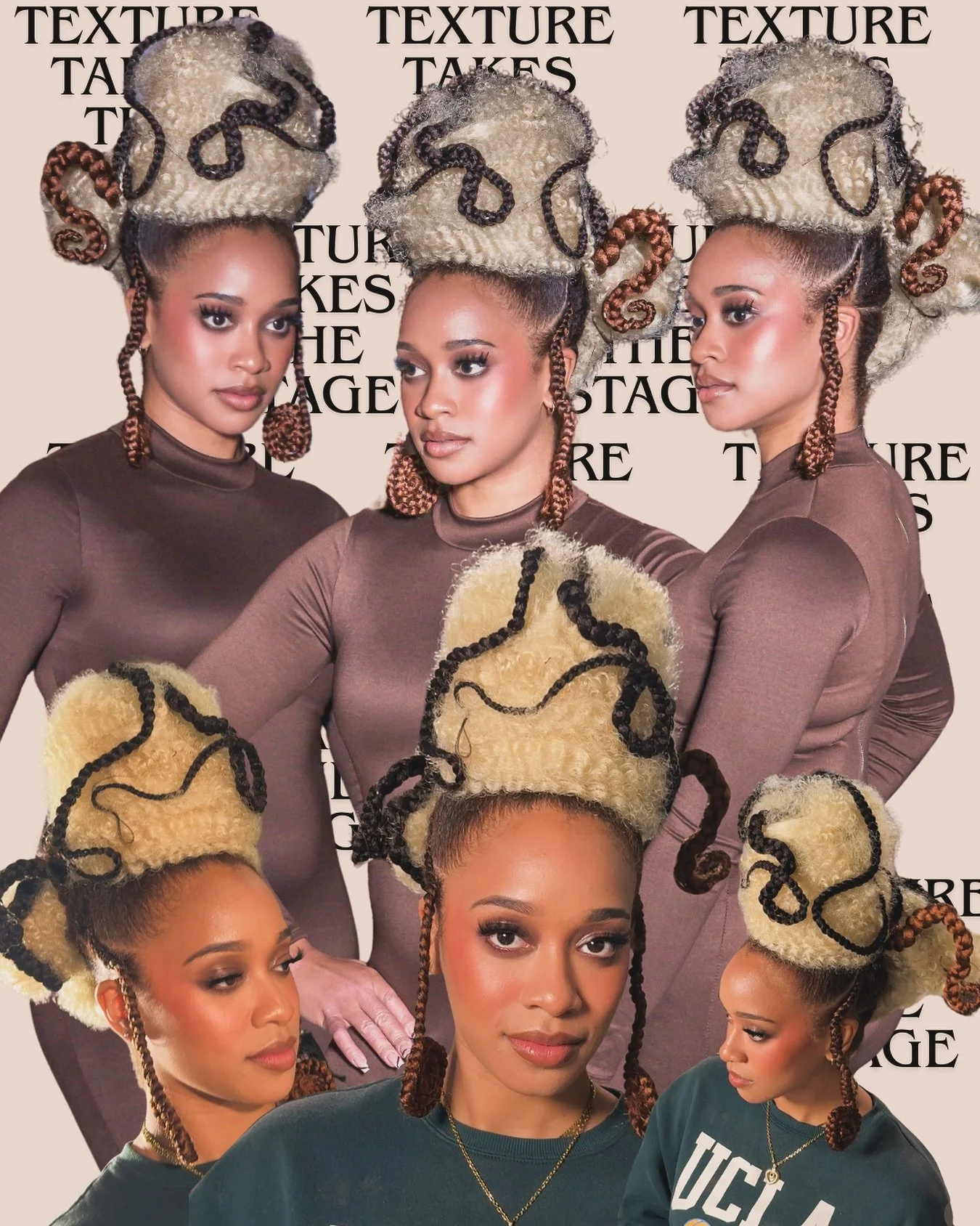 Create this beautiful collage using professional photos by @bash_pics 

Model- @nyleahfebles 
MUA- @estheticswithmalazia 
Hairstylist- @chinola_curls 

I find real joy in expressing creativity through hairstyling, especially since opportunities for a