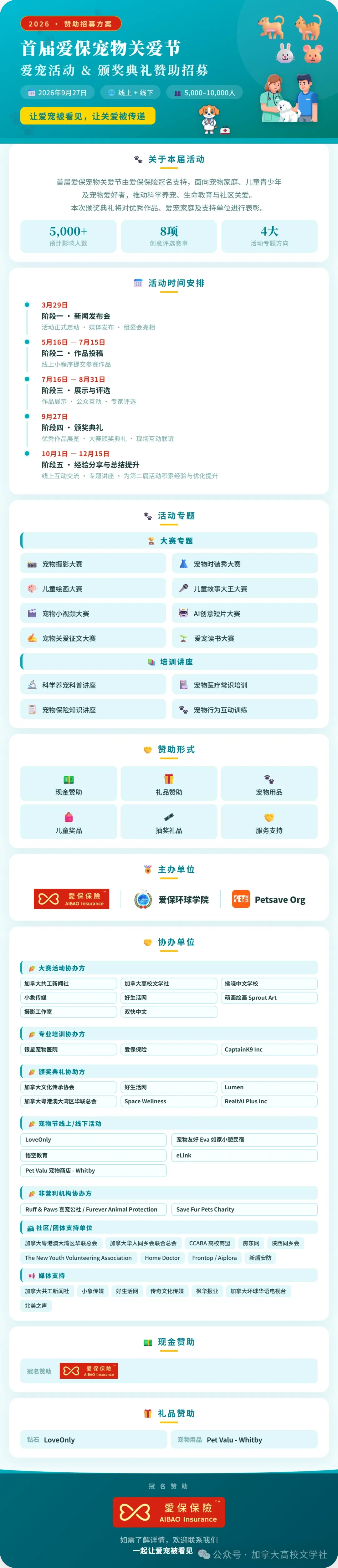 “首届爱保宠物关爱节”征文启事