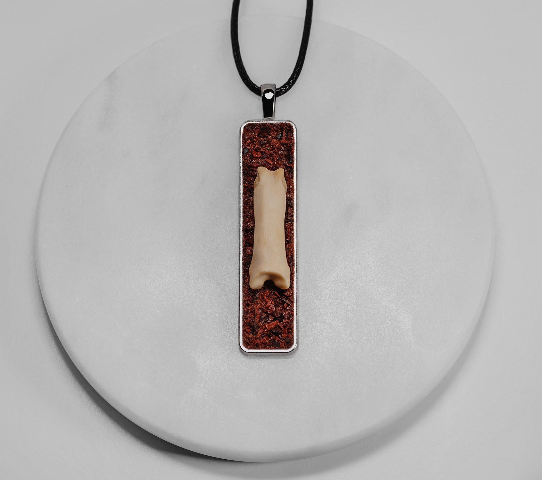 Coyote Toe Bone & Red Tiger's Eye Necklace