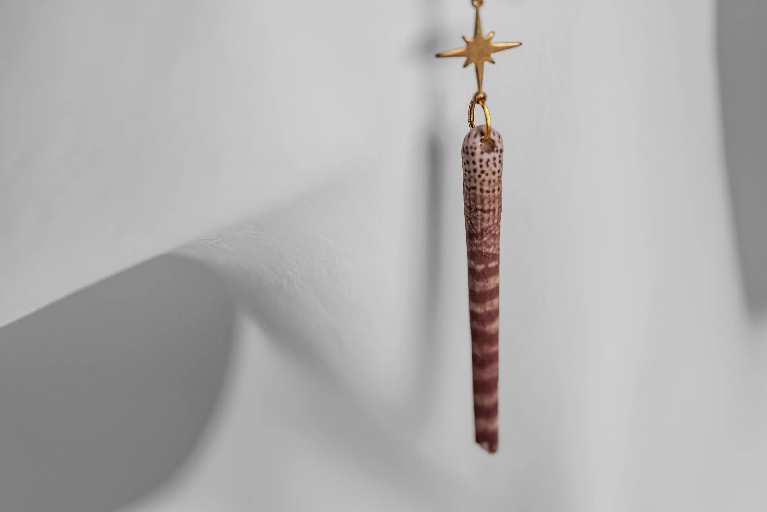 Gold Star & Sea Urchin Spine Earrings