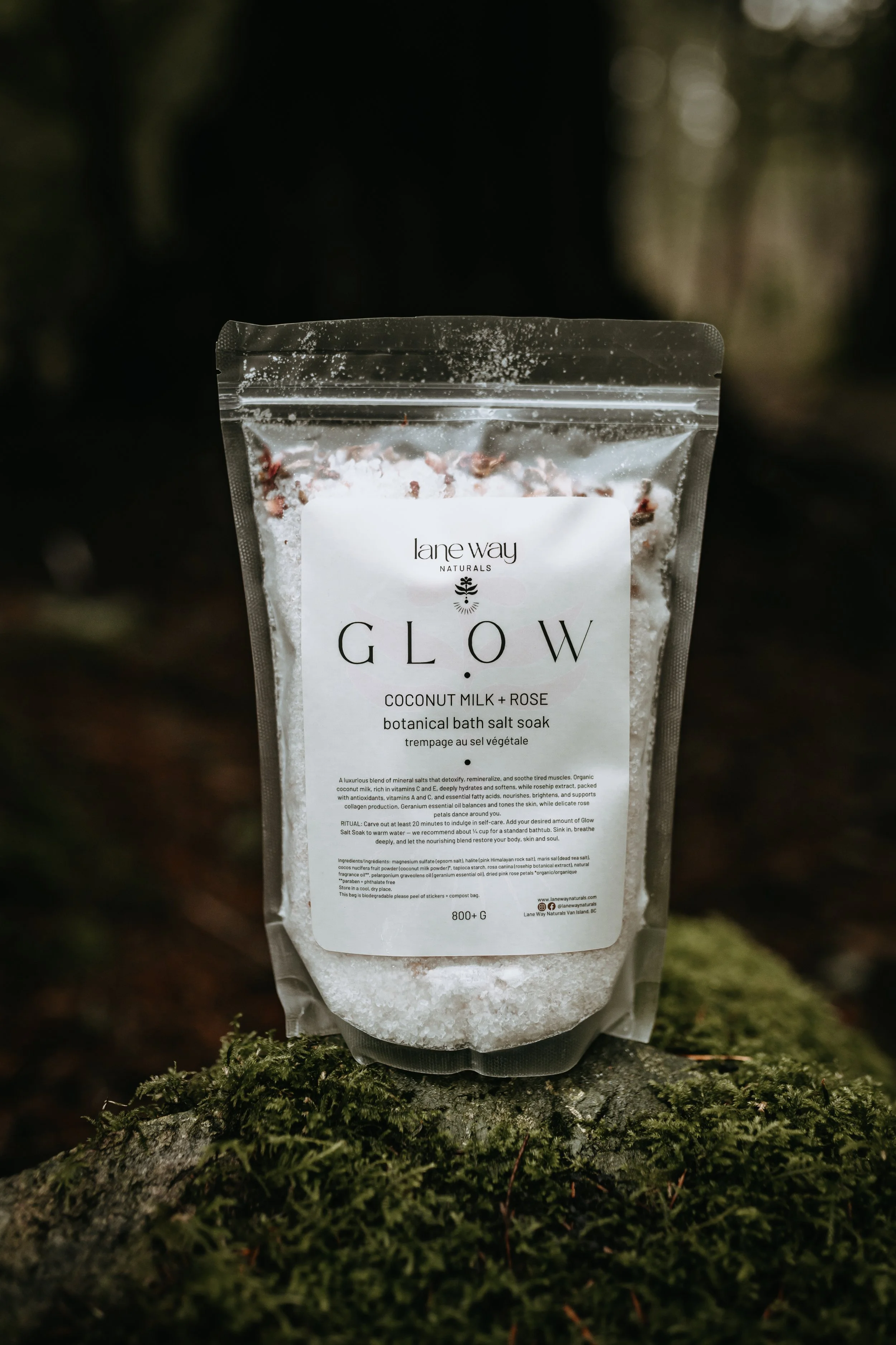 GLOW | Coconut Milk + Rose Botanical Salt Soak