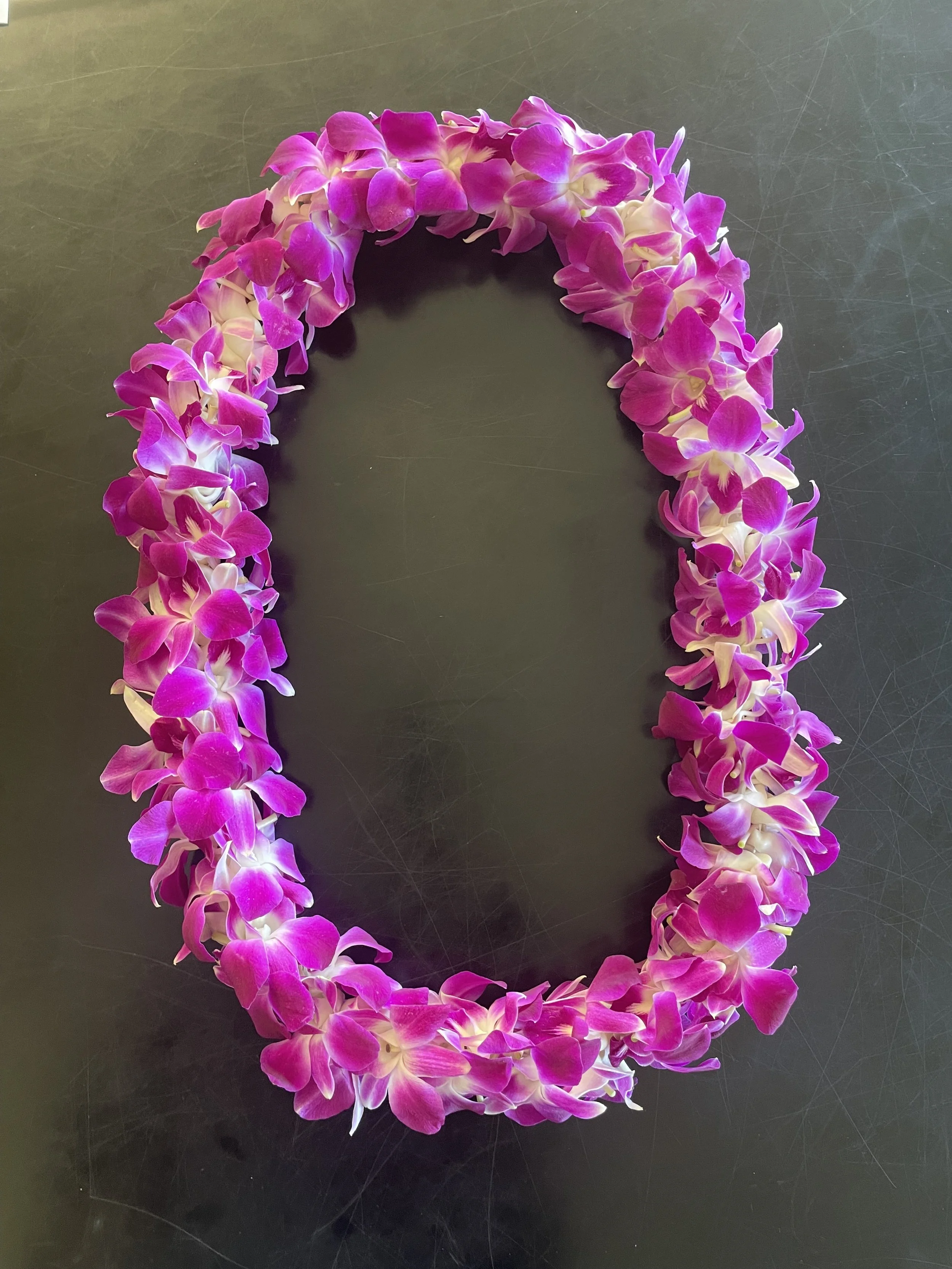 Double Purple Orchid Lei