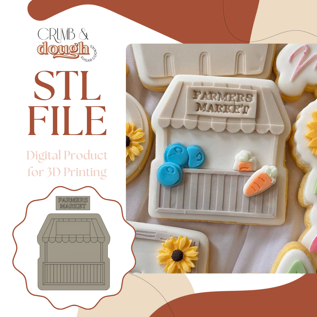 Farmers Market Stand Cookie Stamp & Cutter STL File