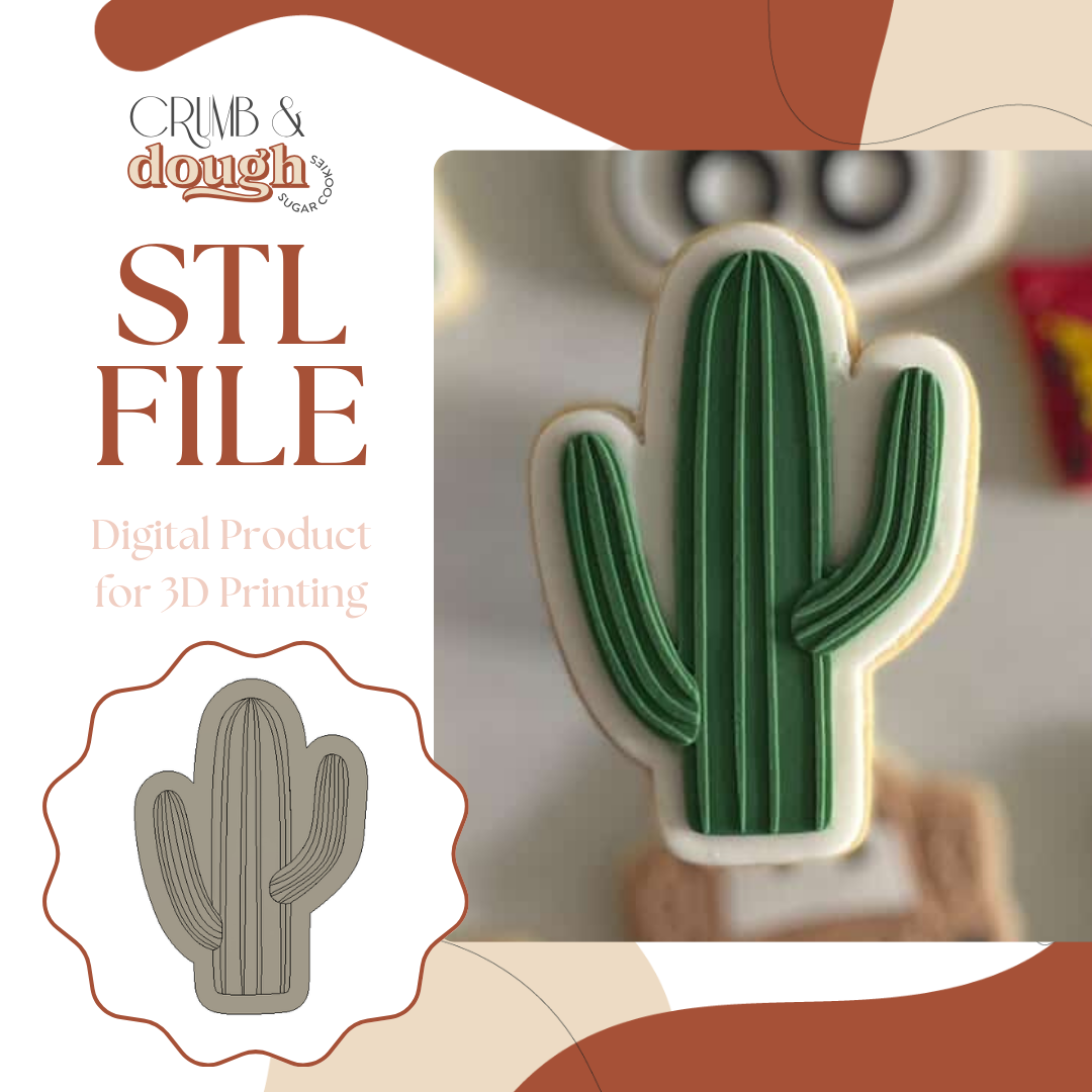 Cactus Cookie Stamp & Cutter STL File