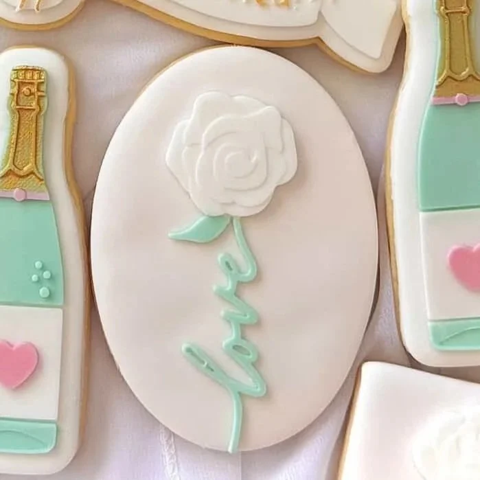 Love Rose Cookie Stamp & Cutter