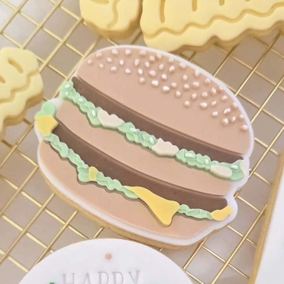 Big Mac Burger Cookie Stamp & Cutter