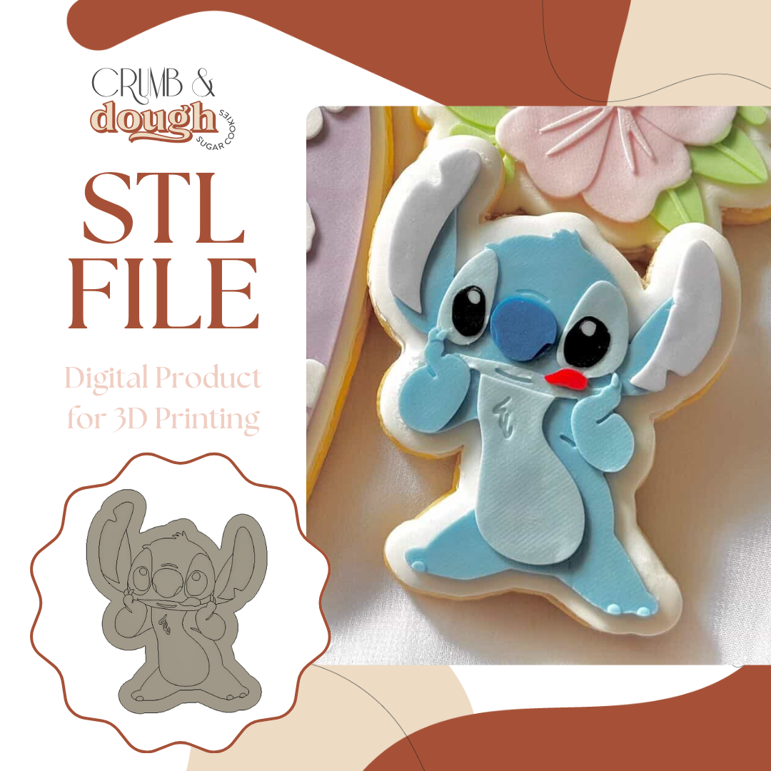 Stitch Full Body Cookie Stamp & Cutter STL File
