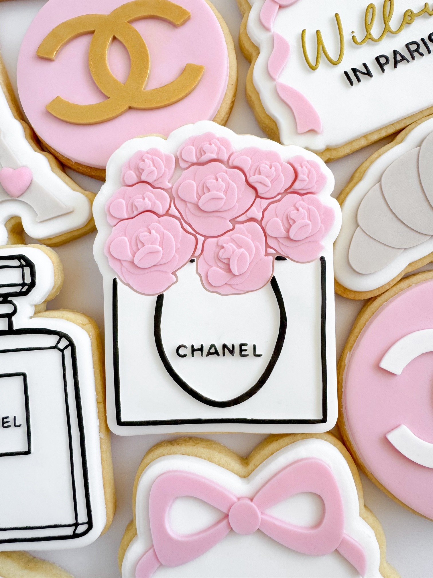 Chanel Bag with Flowers Cookie Stamp & Cutter
