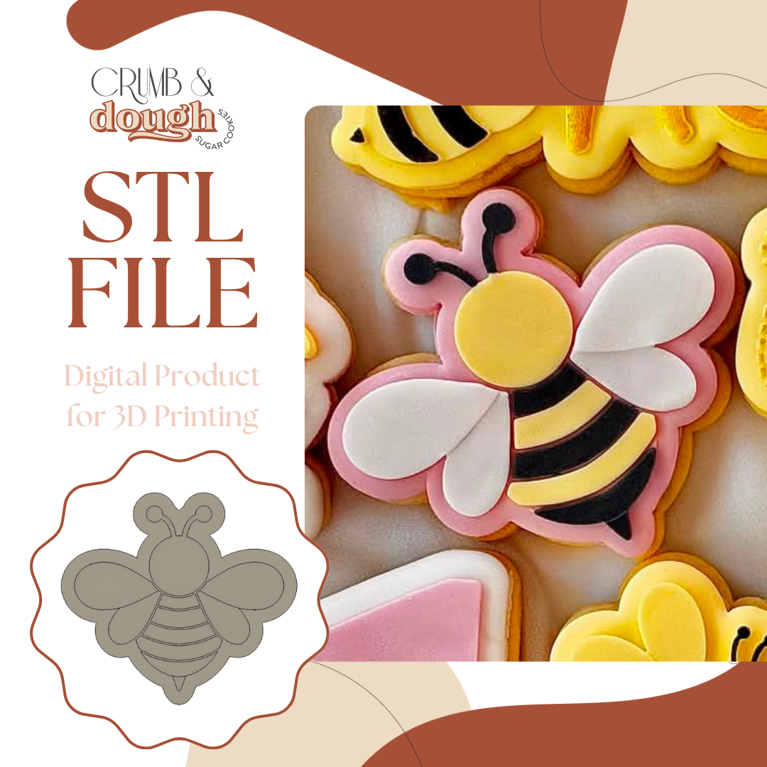 Bee Cookie Stamp & Cutter STL File