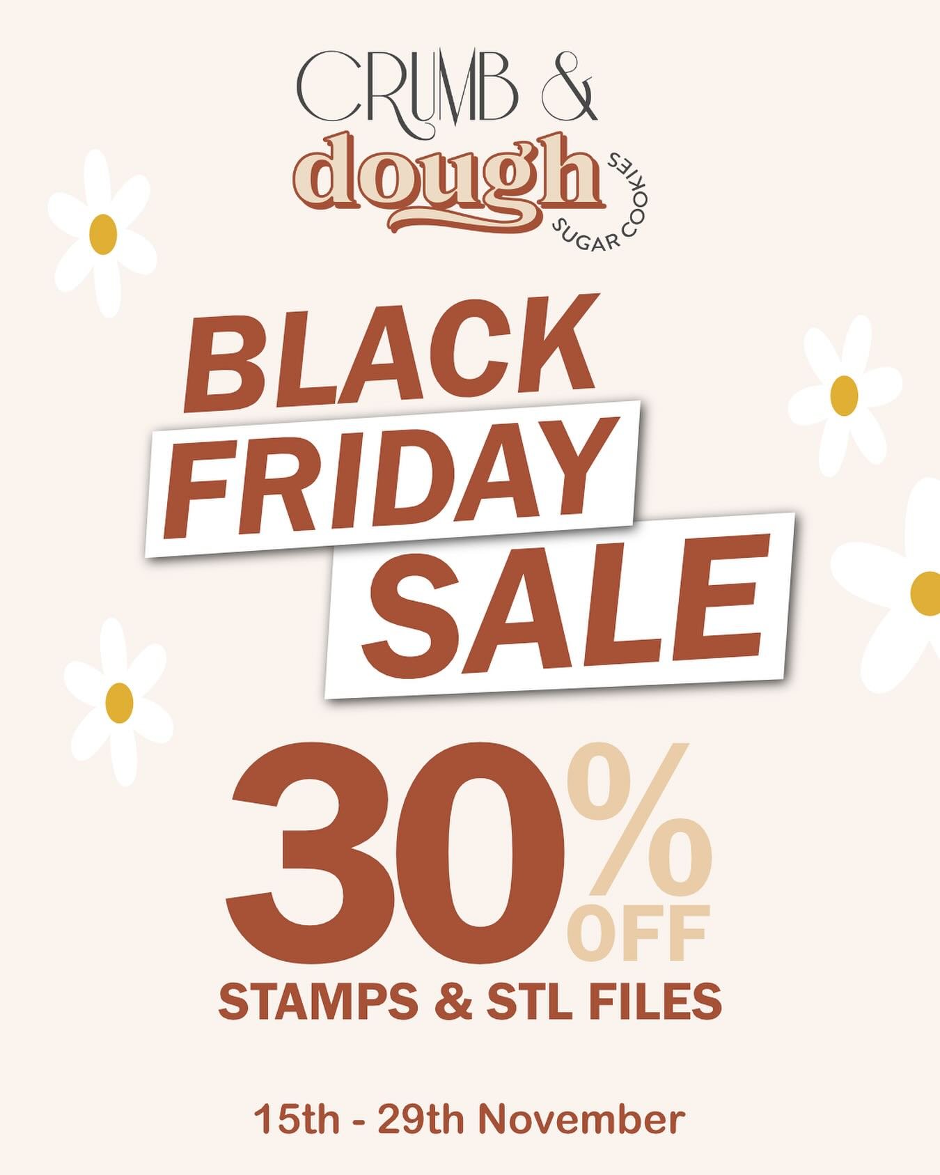 Mark your calendars, our Black Friday Sale is coming 👀 30% off all physical stamps &amp; cutters AND Stl files, 15th-29th November 🖤