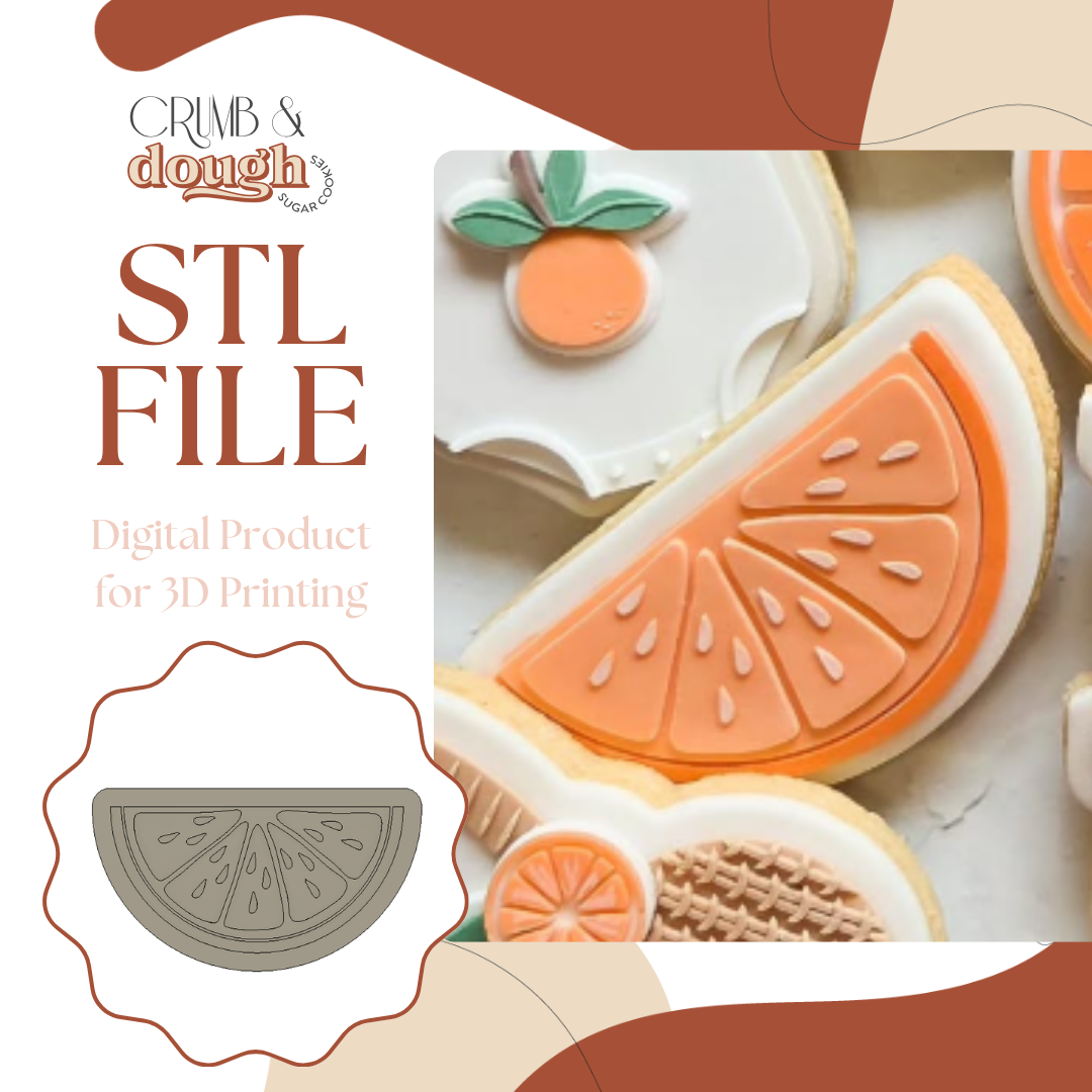 Lemon/Lime/Orange Wedge Cookie Stamp & Cutter STL File