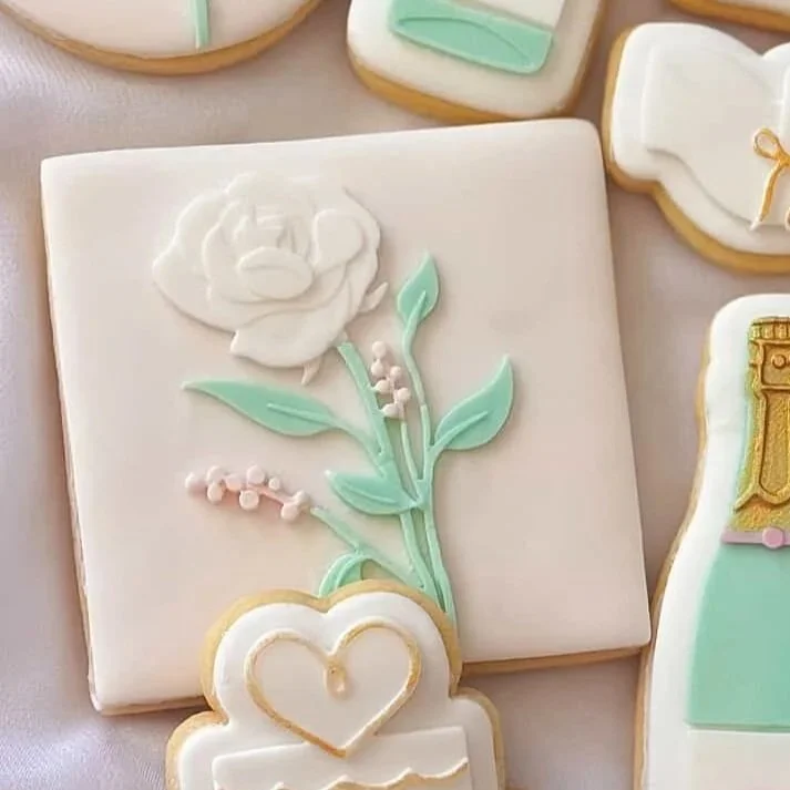 Rose Plate Cookie Stamp & Cutter