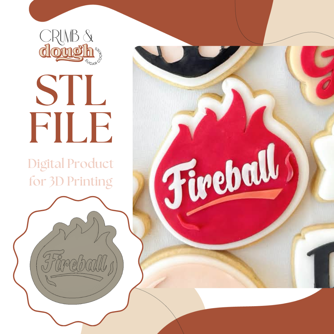 Fireball Cookie Stamp & Cutter STL File