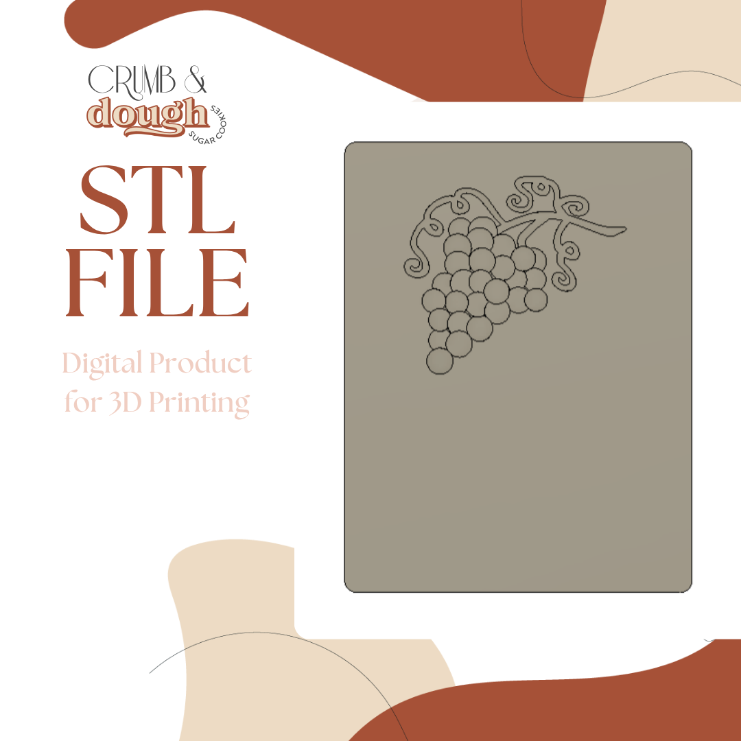 Grapes Arch Cookie Stamp & Cutter STL File