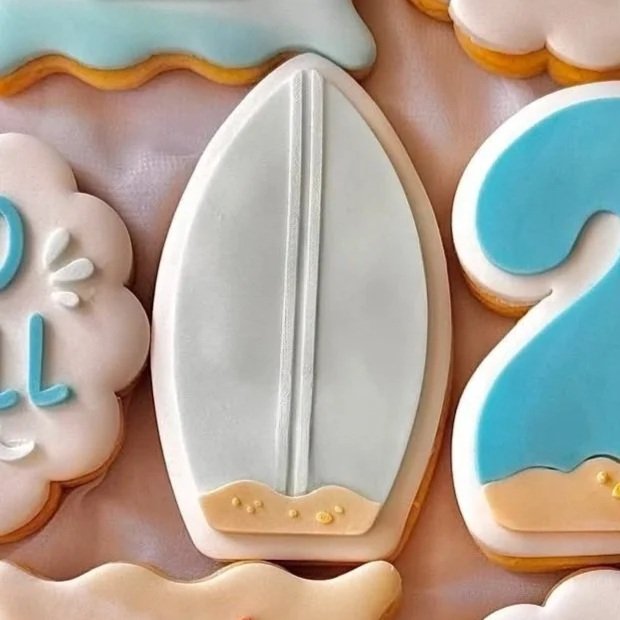 Surfboard Cookie Stamp & Cutter