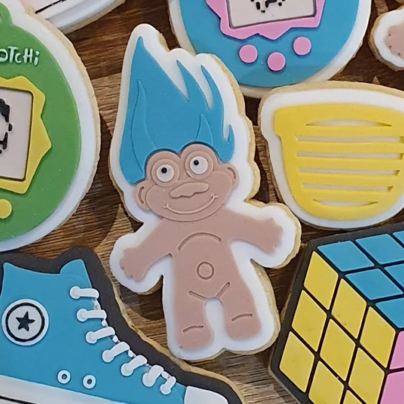 90's Troll Cookie Stamp & Cutter