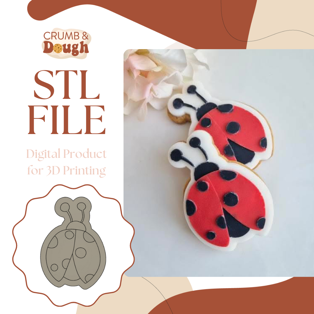 Ladybug Cookie Stamp & Cutter STL File