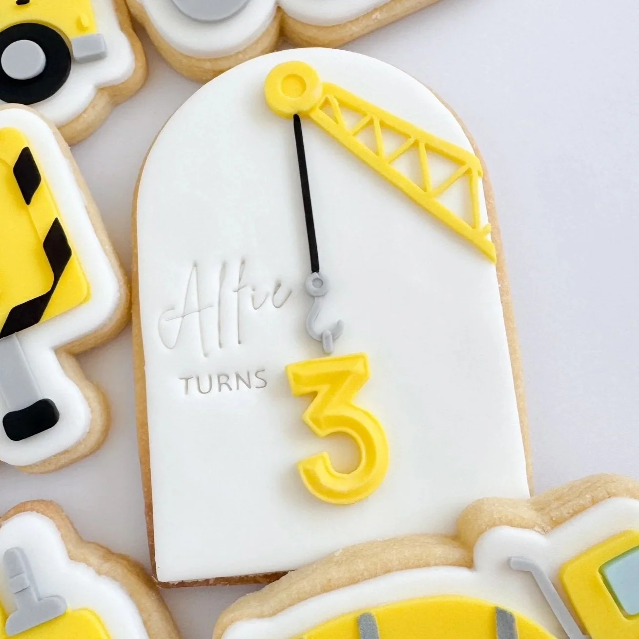 Construction Hanging Crane Blank Cookie Stamp & Cutter