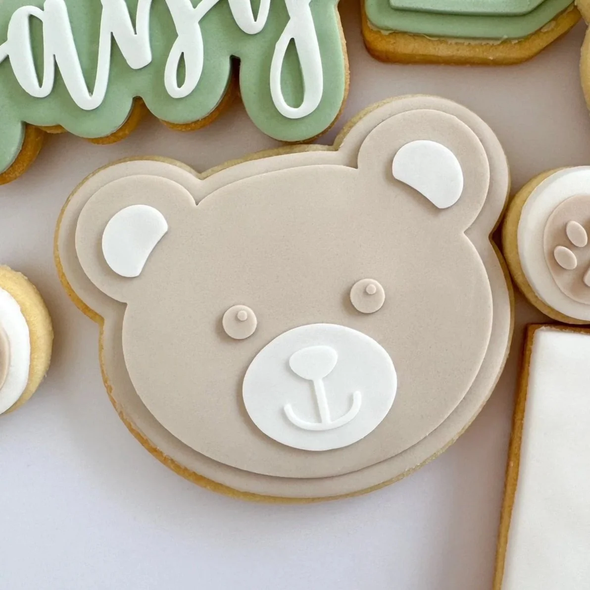 Teddy Bear Face Cookie Stamp & Cutter