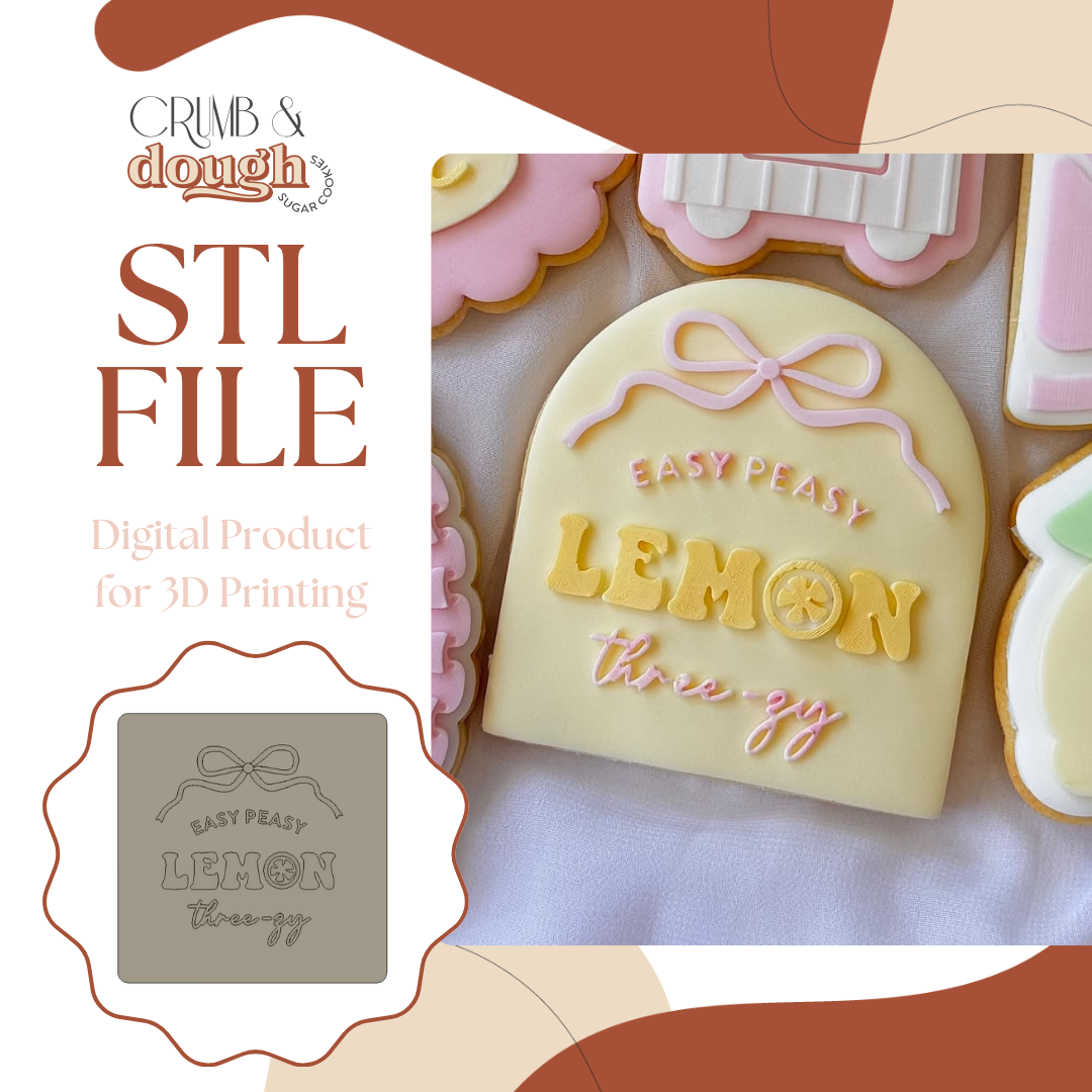 Easy Peasy Lemon Three-zy Cookie Stamp & Cutter STL File