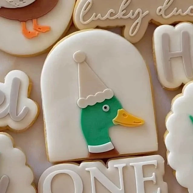 Mallard Duck with Party Hat Cookie Stamp & Cutter