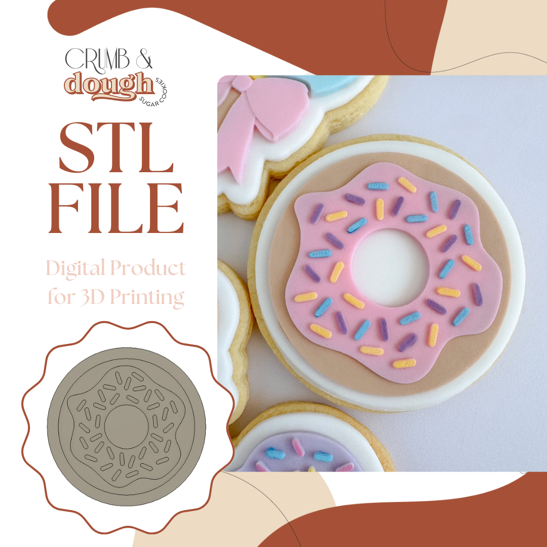 Donut Cookie Stamp & Cutter STL File