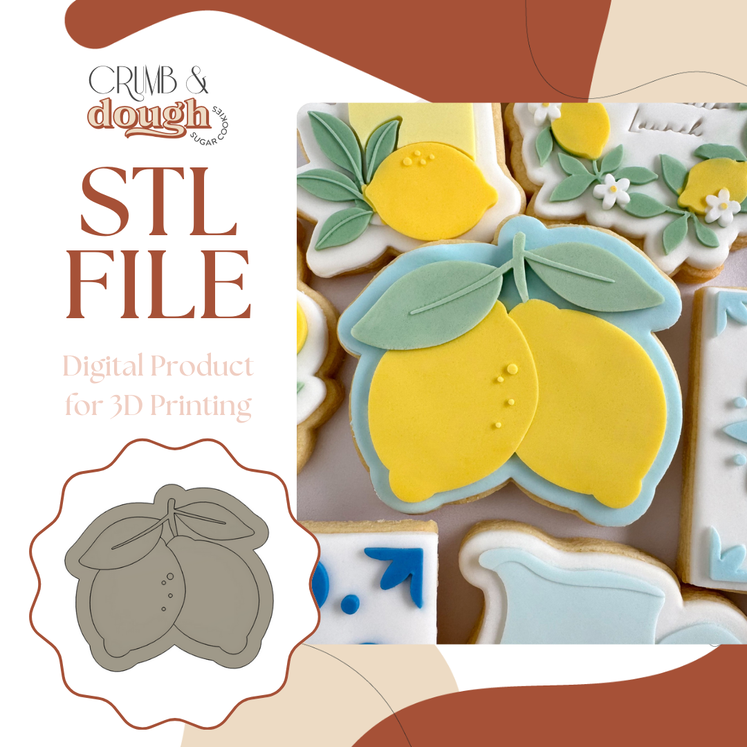 Lemon Bunch Cookie Stamp & Cutter STL File