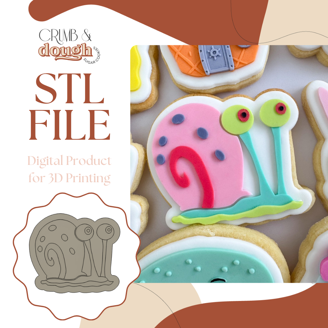 Gary the Snail Cookie Stamp & Cutter STL File