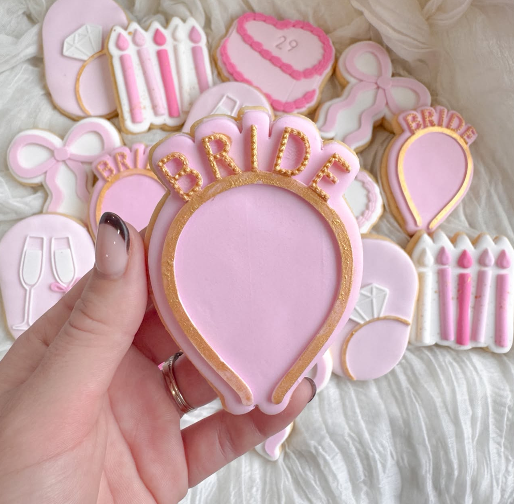 Bride Headband Cookie Stamp & Cutter