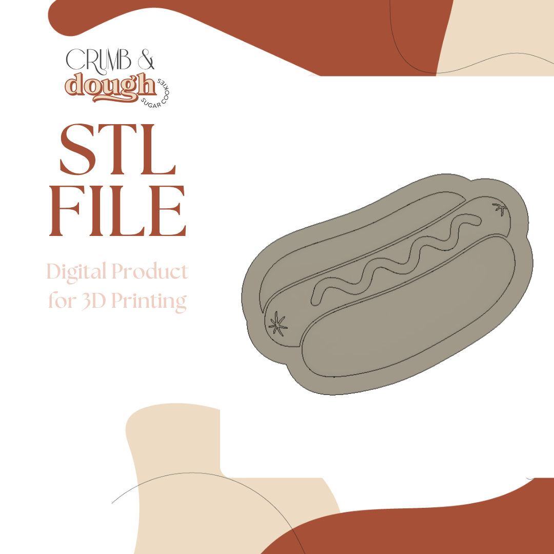 Hot Dog Cookie Stamp & Cutter STL File