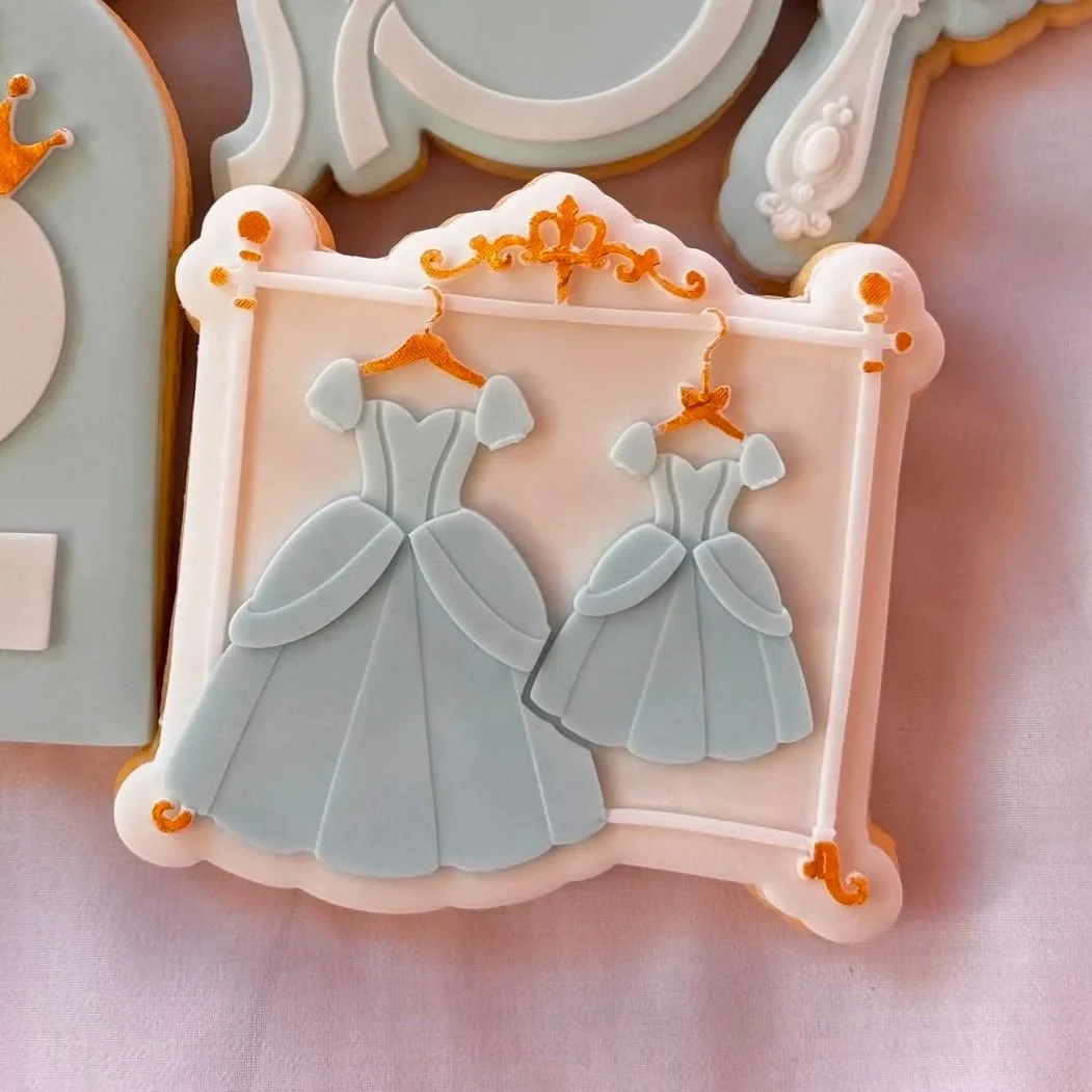 Hanging Princess Dresses Cookie Stamp & Cutter